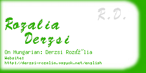 rozalia derzsi business card